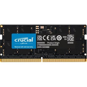 تصویر رم لپتاپ DDR5 تک کاناله 5600 مگاهرتز CL46 کروشیال با ظرفیت 16 گیگابایت Crucial DDR5 16GB 5600MHz CL46 Laptop Ram