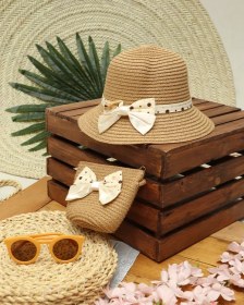 تصویر کیف و کلاه پاپیون ساتن 71538 