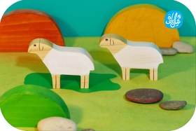 تصویر گوسفند چوبی مزرعه sheep wood