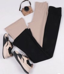 تصویر شلوار لگ زنانه بغل چاک‌دار 