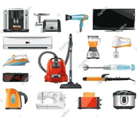 تصویر وکتور آیکون لوازم خانگی برقی 