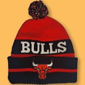 تصویر کلاه بافت پوم دار شیکاگو بولز 