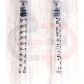 تصویر سرنگ انسولین جداشونده حلما طب حجم 1 میلی لیتر ا insulin syringe insulin syringe