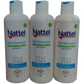 تصویر شامپو سر و بدن کودک ناتل مدل kids shampoo وزن 400 گرم مجموعه سه عددی 