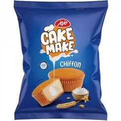 تصویر کیک روغنی وانیلی " با مغزی کرم خامه کیک میک " مزمز - ( 52 گرمی ) 