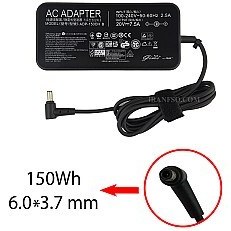 تصویر شارژر لپ تاپ ایسوس ۲۰V ۷.۵A سوزن دار 