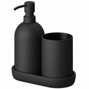 تصویر ست سرویس بهداشتی ایکیا، مدل GANSJÖN، مشکی مات، 3 عددی 