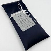 تصویر بالشتک چشم ساتن سرمه‌ای 