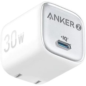 تصویر شارژر دیواری انکر مدل A2698 توان ۳۰ وات تک پورت USB-C 