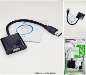 تصویر تبدیل کابلی USB 3.0 TO VGA فوجیسکا مدل FJCD0630 