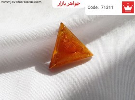 تصویر نگین کهربا بولونی لهستان سه گوش کد 71311 