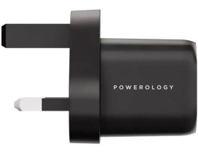 تصویر شارژر دیواری تایپ سی 33 وات پاورولوژی Powerology 33W GaN PD USB-C Fast Charger PWCUQC010 