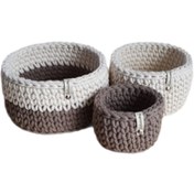 تصویر سبد قلاب بافی تریکو کد 58983 مجموعه 3 عددی 