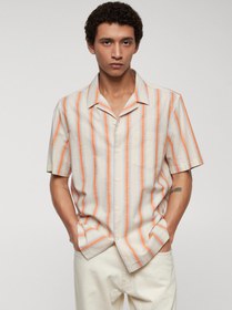 تصویر شرت Phuket-H برند mango man Short Sleeve Stripe Shirt