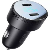 تصویر شارژر فندکی فست دو پورت تایپ سی 70 وات جویروم JOYROOM JR-CCD02 70W Dual PD Ports Digital Display Car Charger 