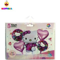تصویر بادکنک فویلی پک پنج تیکه هلوکیتی 