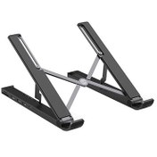 تصویر پایه نگهدارنده لپ تاپ و هاب 6 پورت یوگرین مدل CM359-80551 Ugreen Foldable 5 IN 1 Laptop Stand Docking Station Height adjustment CM359-80551