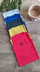 تصویر کراپ تاپ کبریتی کشی دخترونه فری سایز ۵ تا ۹سال - رنگ 