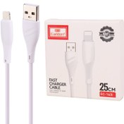 تصویر کابل کوتاه لایتنینگ فست شارژ 2.4 آمپر ارلدام EC-163i طول 25 سانتی متر Earldom EC-163i 2.4A 25cm Lightning Charging Cable