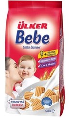 تصویر بیسکویت اولکر ب ب 400 گرمی شیر و گندم Ulker bebe 