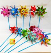 تصویر پک عمده اسباب بازی فرفره کاغذی خارجی اعلی 60تایی 