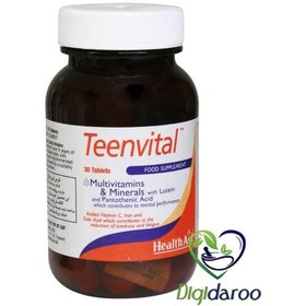 تصویر قرص تین ویتال هلث اید | ۳۰ عدد | مولتی ویتامین مخصوص کودکان و نوجوانان ا Health Aid Teenvital - 30 Tabs Health Aid Teenvital - 30 Tabs