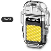 تصویر فندک الکتریکی شارژی چراغ قوه دار Waterproof rechargeable lightning lighter with flashlight