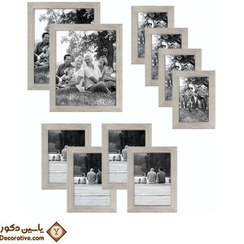 تصویر قاب عکس دکوراتیو 10 عددی مدل DT102 بژ 