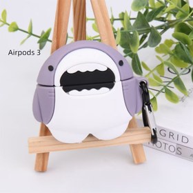 تصویر کاور فانتزی طرح کوسه کیس اپل ایرپاد پرو AirPods Pro AirPods Pro Case SHARK Fantasy Case Cover