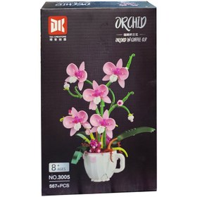 تصویر لگو گل ارکیده صورتی 3005 