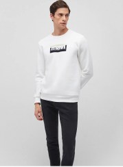 تصویر سویشرت سفید مردانه ماوی اورجینالmavi White Sweatshirt 