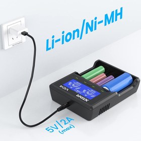 تصویر XTAR VC4 LED Display USB Battery Charger Li-ion 18650/26650/32650/14500 AA AAA - ارسال 15 الی 20 روز کاری 