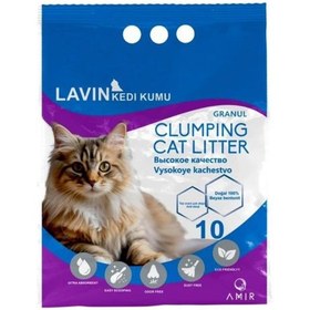 تصویر خاک گربه لاوین lavin کربن دار وزن 10 کیلوگرم 