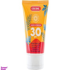 تصویر کرم ضد آفتاب ببک (B.B.K) با SPF30 رنگ بژ طبیعی حجم 50 میلی‌‌ لیتر 