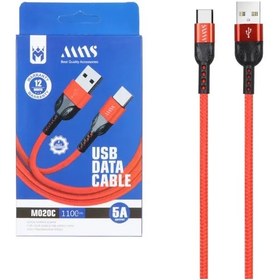 تصویر کابل شارژ فست تایپ سی ام ان اس مدل M020C طول 1.1 متر MNS TYPE-C Cable 1.1m