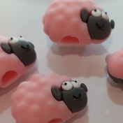 تصویر سر مدادی سیلیکونی طرح گوسفند صورتی 