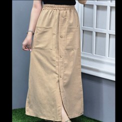 تصویر دامن زنانه جلودکمه لنین کد 4030108 