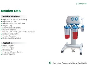 تصویر ساکشن جراحی دو شیشه صاایران D55 