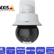 تصویر دوربین اسپیددام 4K برند اکسیس 8MP بزرگنمایی اپتیکال 31X تحت شبکه مدل Q6358-LE با قابلیت دید در شب و مجهز به هوش مصنوعی 