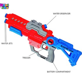 تصویر تفنگ اسباب بازی آب پاش شارژی 