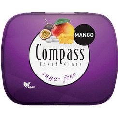 تصویر قرص خوشبو کننده دهان کامپس انبه نعنا پشن فروت بدون شکر - Compass Mango خوشبوکننده دهان کامپس 14 گرم انبه نعنا پشن فروت