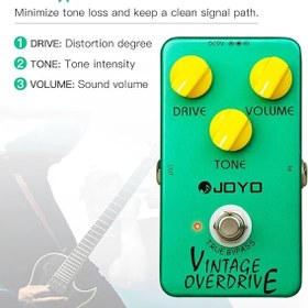 تصویر افکت JOYO JF-01 Vintage Overdrive بیس JOYO Vintage Overdrive Pedal Classic Tone for Electric Guitar Effect - True Bypass (JF-01)