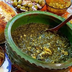 تصویر ترش تره(پک کامل شامل سبزی خشک وتمیزومعطر ترش تره،رب آلوچه،رب انار،برنج نیم دانه،سیر ،چاشنی و..)،500 گرمی گیلان.رشت 