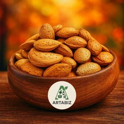 تصویر بادام درختی درشت و شیرین مغز پر ارگانیک خراسان جنوبی 