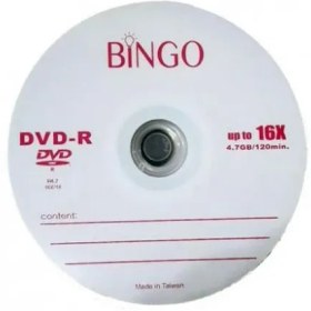 تصویر دی وی دی خام مارک بینگو پک 50 تایی bingo blank dvd pack 50 pieces