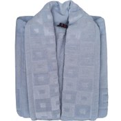 تصویر حوله تن پوش کلاهدار سایز ۱۲۵ مدل آجری هندسی 