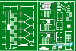 تصویر شابلون آزمون طراحی معماری نظام مهندسی در فایل اتوکد autocad 