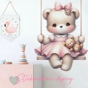 تصویر استیکردیواری اتاق کودک طرح تدی 