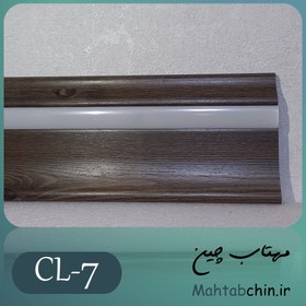 تصویر قرنیز led دار پی وی سی (نور از جلو، روکار) کد CL-7 