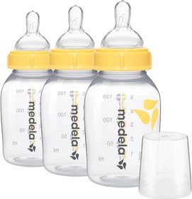 تصویر بطری‌های شیر مادر Medela – طراحی‌شده برای راحتی و ایمنی نوزاد Breast Milk Bottle Set Medela